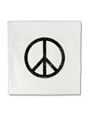 Peace Sign Symbol - Distressed Micro Fleece 14&#x22;x14&#x22; Pillow Sham-Pillow Sham-TooLoud-White-Davson Sales