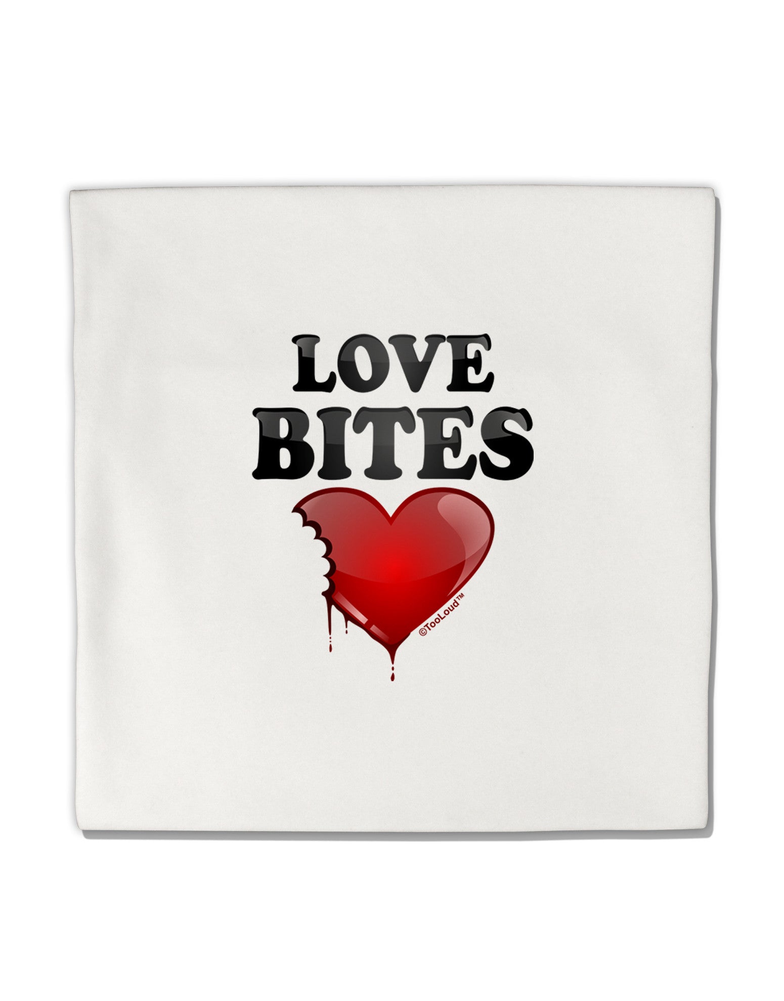 Love Bites Micro Fleece 14"x14" Pillow Sham-Pillow Sham-TooLoud-White-Davson Sales