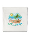 Fun Summer Beach Scene - Life's a Beach Micro Fleece 14&#x22;x14&#x22; Pillow Sham by TooLoud-Pillow Sham-TooLoud-White-Davson Sales