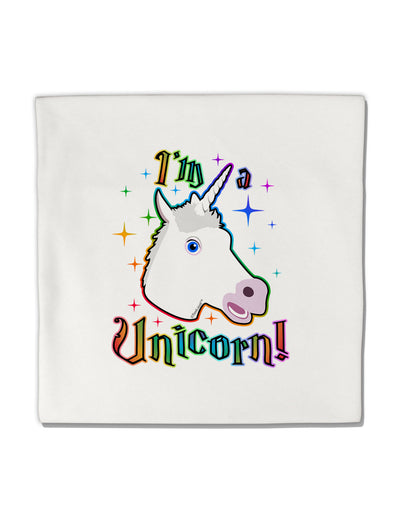 I'm a Unicorn Micro Fleece 14&#x22;x14&#x22; Pillow Sham-Pillow Sham-TooLoud-White-Davson Sales