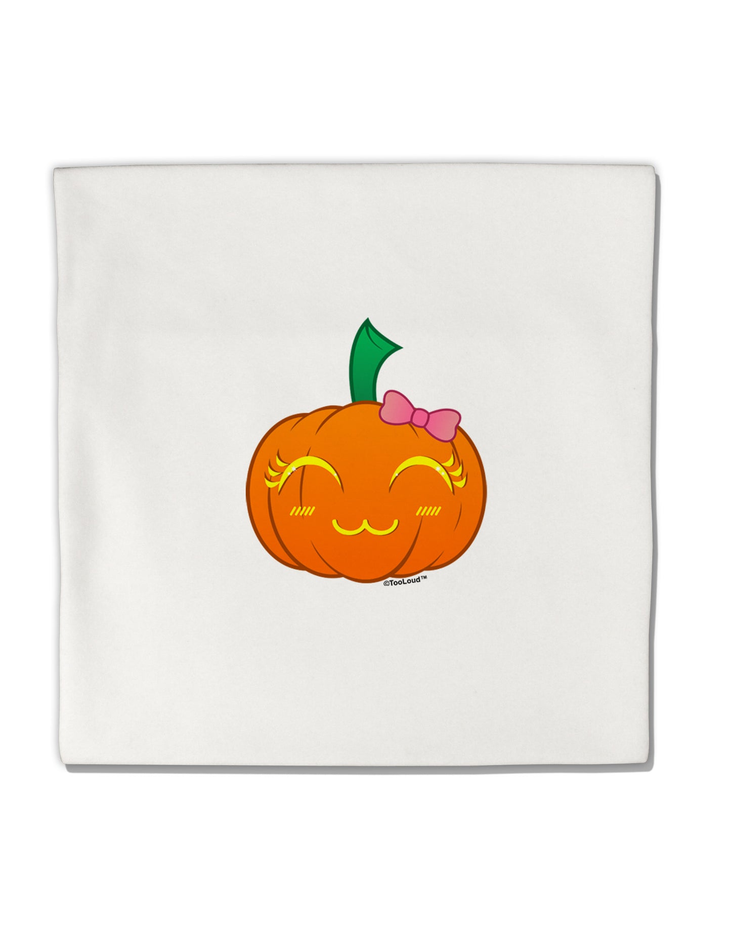 Kyu-T Face Pumpkin Micro Fleece 14&#x22;x14&#x22; Pillow Sham by TooLoud-Pillow Sham-TooLoud-White-Davson Sales