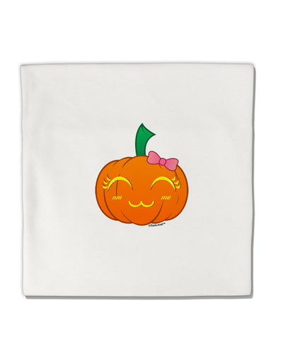 Kyu-T Face Pumpkin Micro Fleece 14&#x22;x14&#x22; Pillow Sham by TooLoud-Pillow Sham-TooLoud-White-Davson Sales