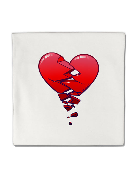Crumbling Broken Heart Micro Fleece 14&#x22;x14&#x22; Pillow Sham by TooLoud-TooLoud-White-Davson Sales