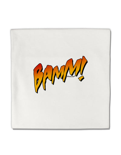 Onomatopoeia BAMM Micro Fleece 14&#x22;x14&#x22; Pillow Sham-Pillow Sham-TooLoud-White-Davson Sales