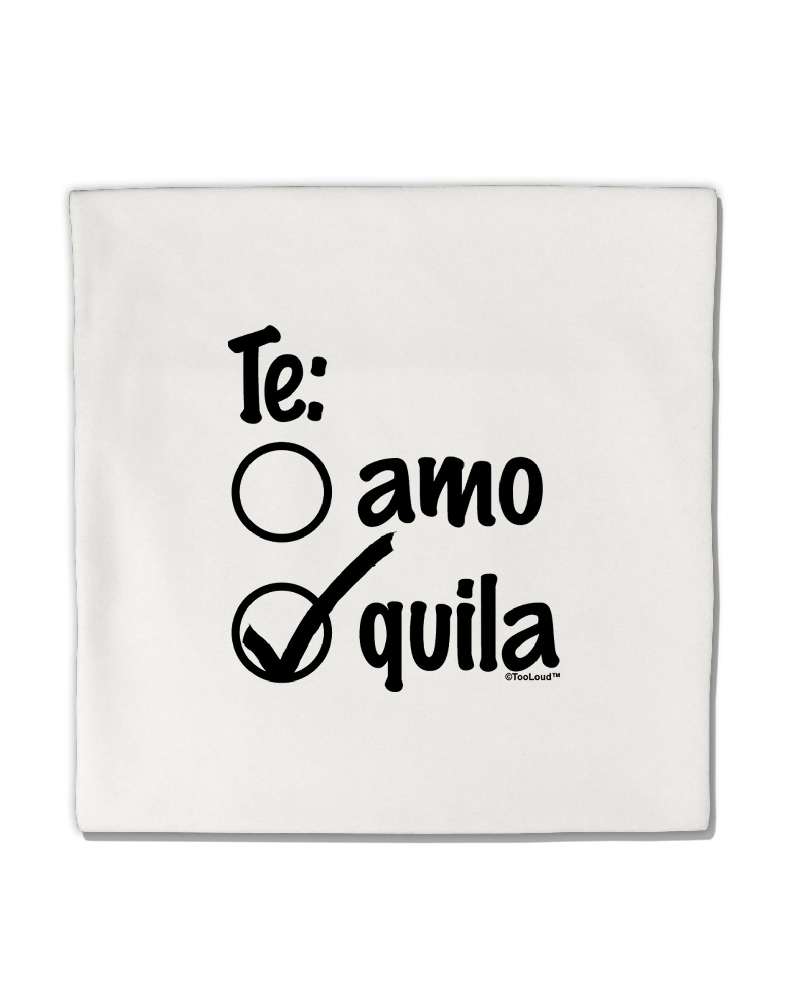 Tequila Checkmark Design Micro Fleece 14&#x22;x14&#x22; Pillow Sham by TooLoud-Pillow Sham-TooLoud-White-Davson Sales