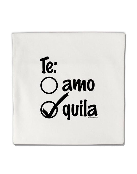 Tequila Checkmark Design Micro Fleece 14&#x22;x14&#x22; Pillow Sham by TooLoud-Pillow Sham-TooLoud-White-Davson Sales