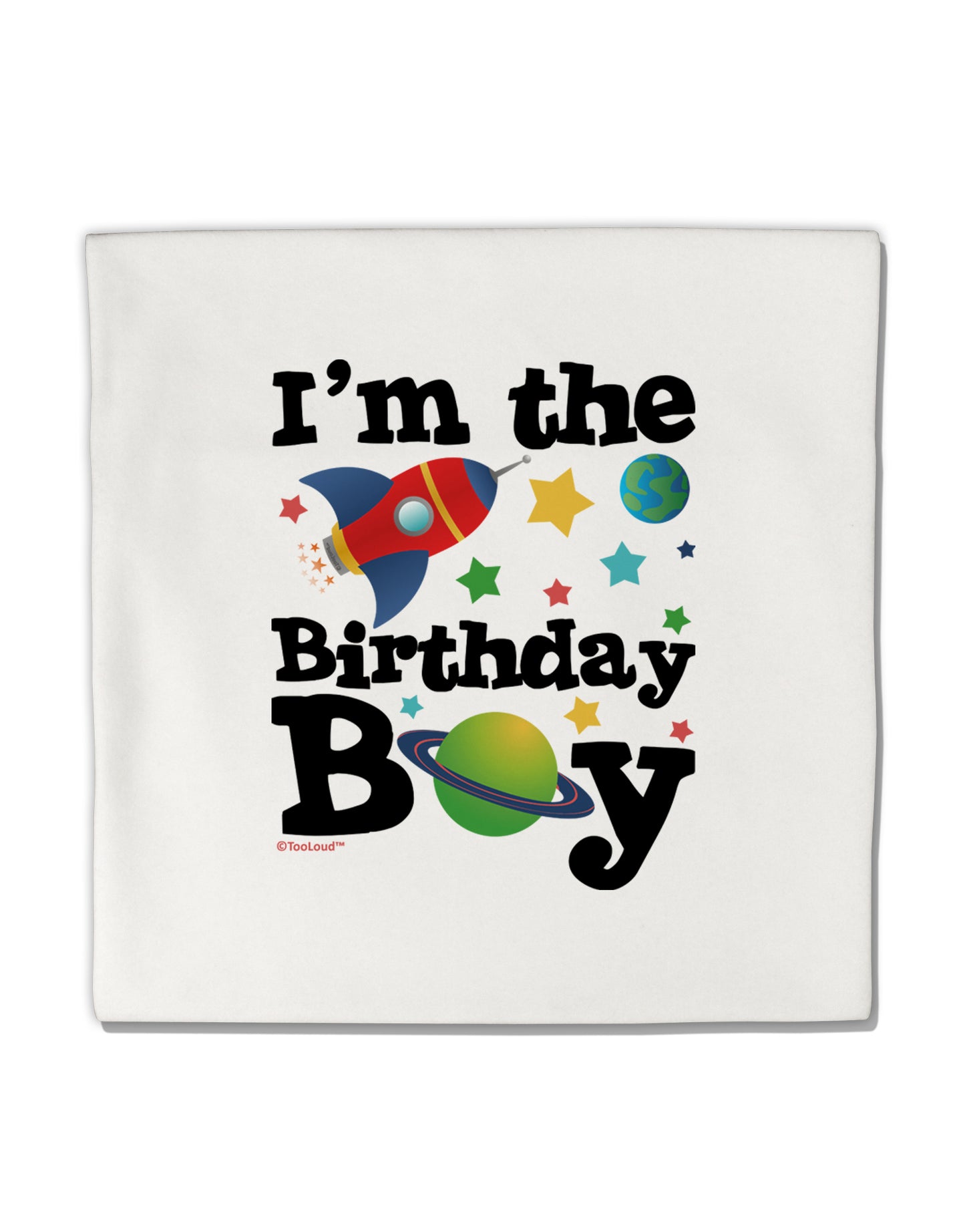 I'm the Birthday Boy - Outer Space Design Micro Fleece 14"x14" Pillow Sham by TooLoud-Pillow Sham-TooLoud-White-Davson Sales