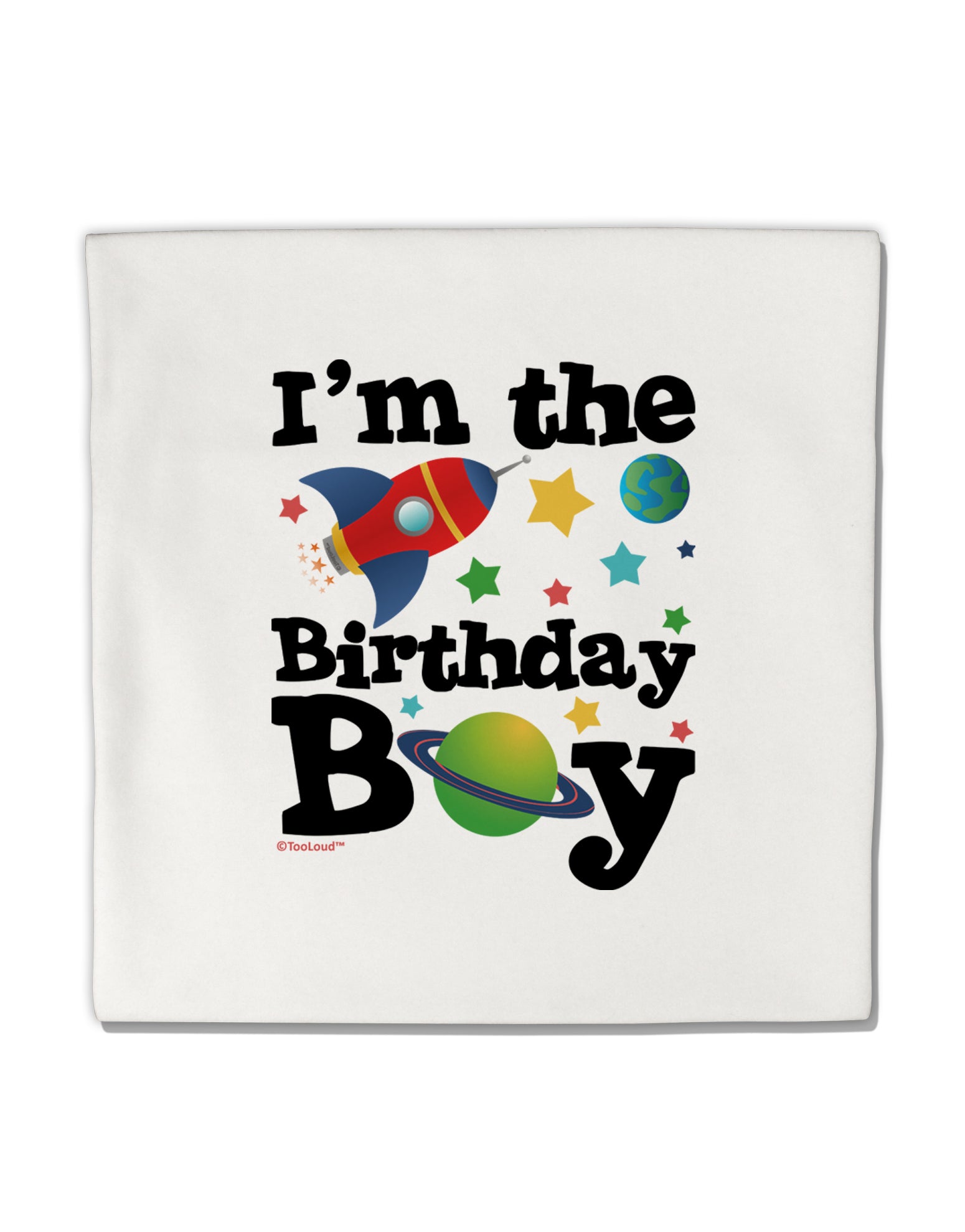 I'm the Birthday Boy - Outer Space Design Micro Fleece 14"x14" Pillow Sham by TooLoud-Pillow Sham-TooLoud-White-Davson Sales