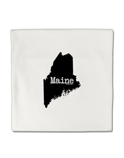 Maine - United States Shape Micro Fleece 14&#x22;x14&#x22; Pillow Sham-Pillow Sham-TooLoud-White-Davson Sales