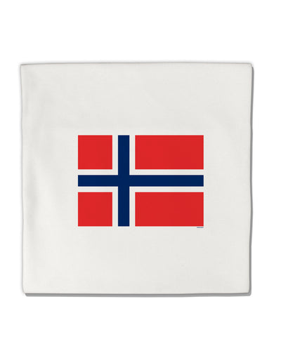 TooLoud Norwegian Flag Micro Fleece 14 Inch x 14 Inch Pillow Sham-ThrowPillowCovers-TooLoud-Davson Sales