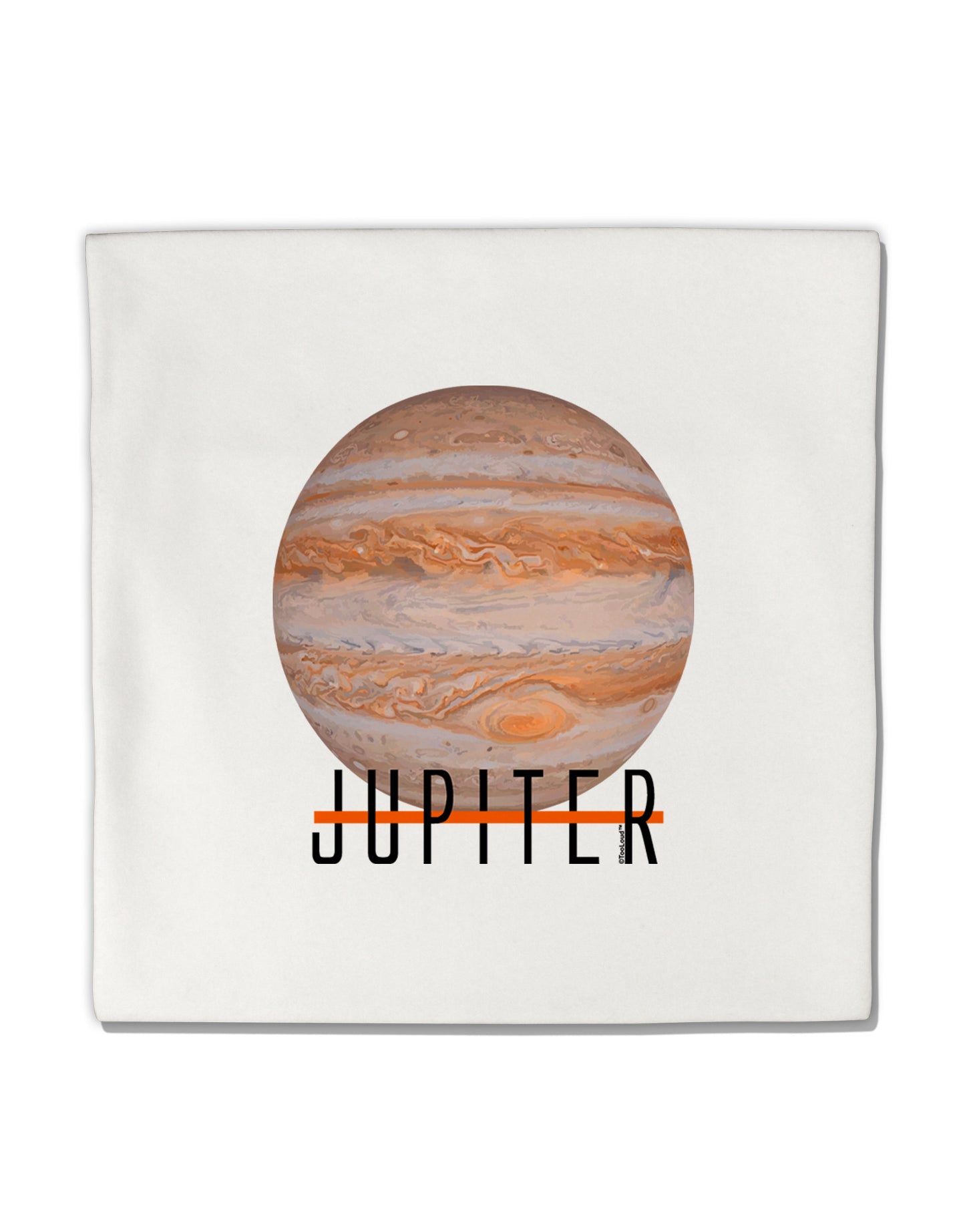 Planet Jupiter Earth Text Micro Fleece 14"x14" Pillow Sham by TooLoud-Pillow Sham-TooLoud-White-Davson Sales