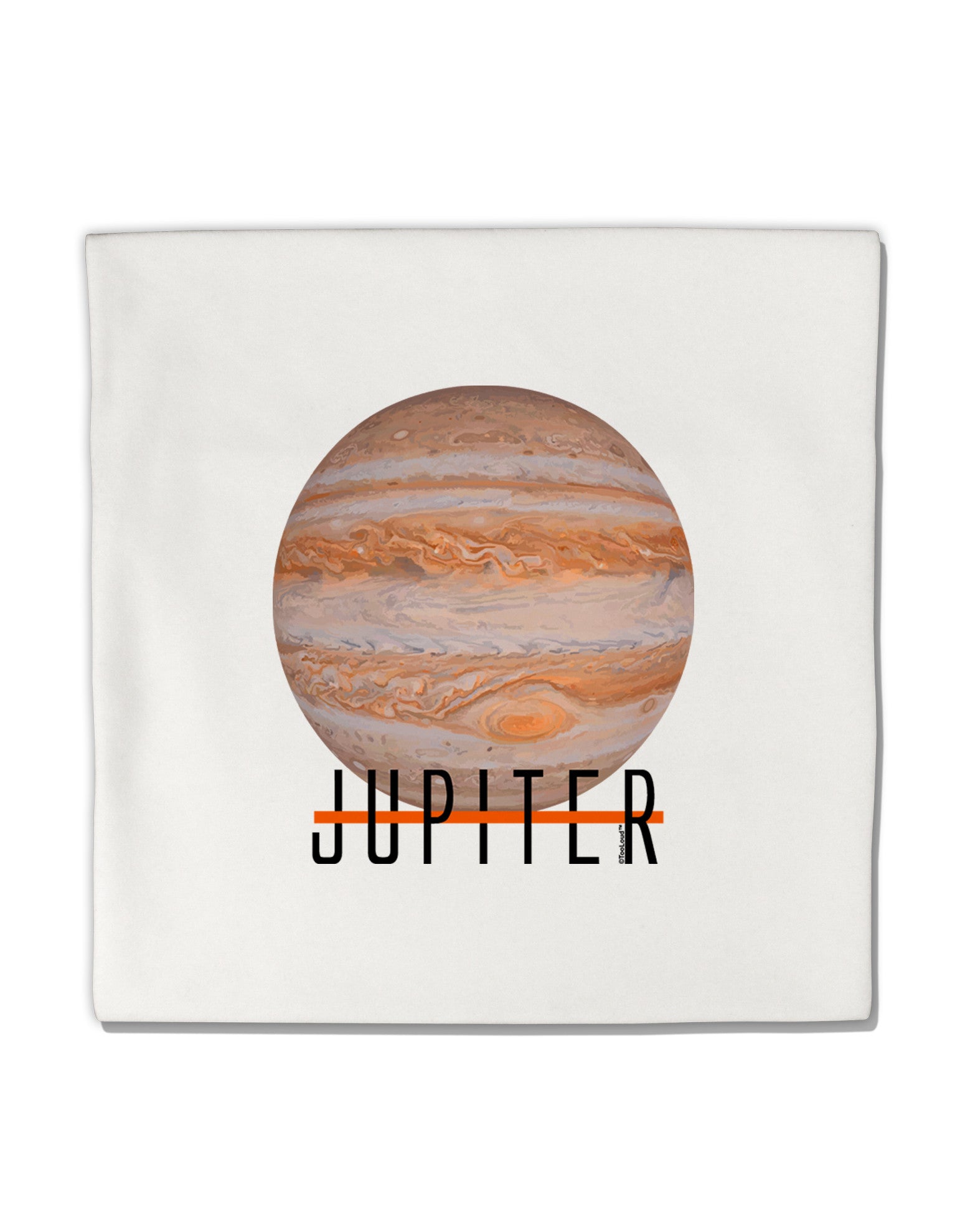 Planet Jupiter Earth Text Micro Fleece 14"x14" Pillow Sham by TooLoud-Pillow Sham-TooLoud-White-Davson Sales