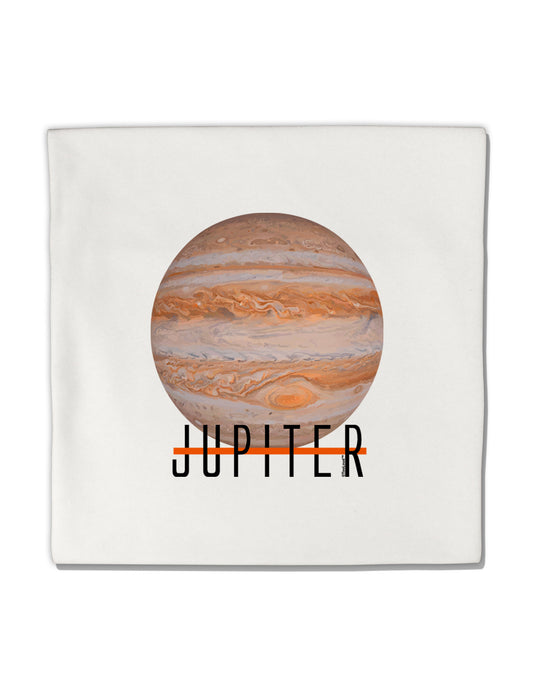 Planet Jupiter Earth Text Micro Fleece 14"x14" Pillow Sham by TooLoud-Pillow Sham-TooLoud-White-Davson Sales