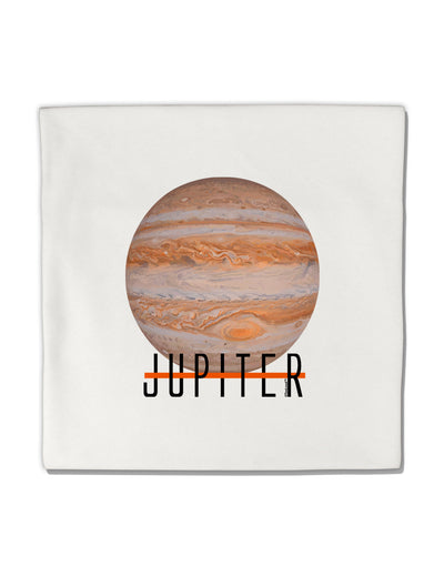 Planet Jupiter Earth Text Micro Fleece 14&#x22;x14&#x22; Pillow Sham by TooLoud-Pillow Sham-TooLoud-White-Davson Sales