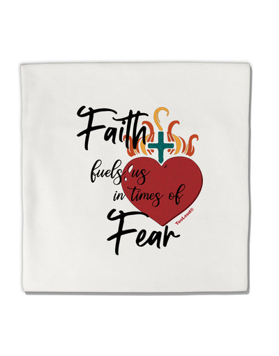 TooLoud Faith Fuels us in Times of Fear Micro Fleece 14 Inch x 14 Inch Pillow Sham-ThrowPillowCovers-TooLoud-Davson Sales