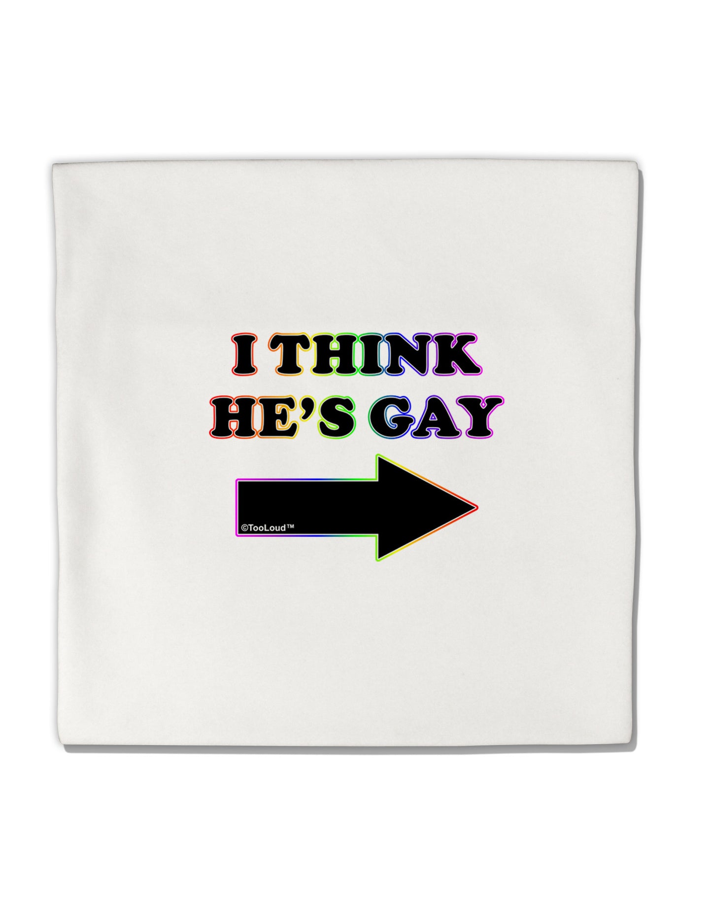 I Think He's Gay Right Micro Fleece 14&#x22;x14&#x22; Pillow Sham by TooLoud-Pillow Sham-TooLoud-White-Davson Sales