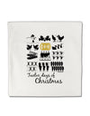 12 Days of Christmas Text Color Micro Fleece 14&#x22;x14&#x22; Pillow Sham-Pillow Sham-TooLoud-White-Davson Sales