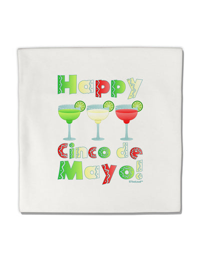 Margaritas - Mexican Flag Colors - Happy Cinco de Mayo Micro Fleece 14&#x22;x14&#x22; Pillow Sham by TooLoud-Pillow Sham-TooLoud-White-Davson Sales