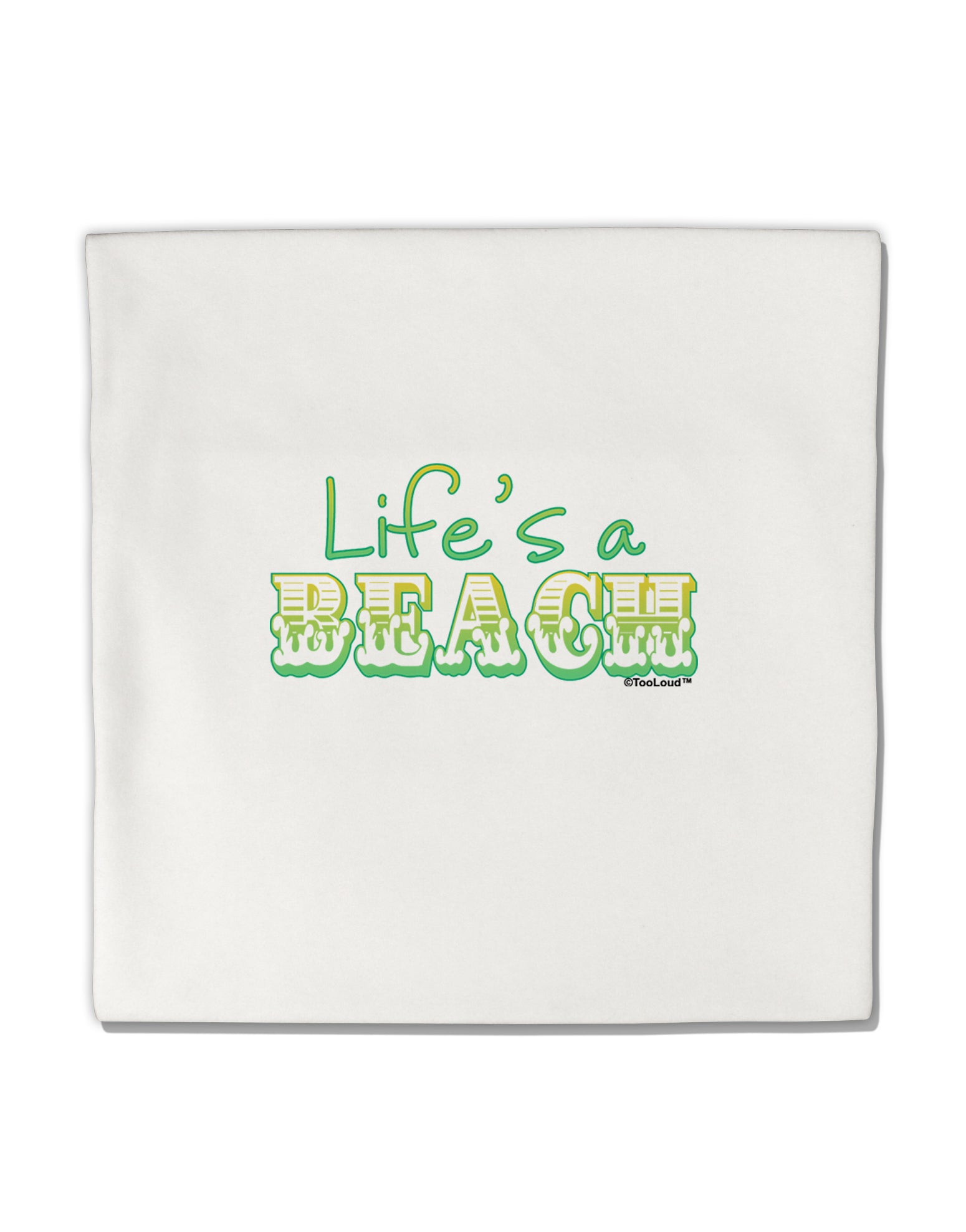 Lifes a Beach Color Micro Fleece 14&#x22;x14&#x22; Pillow Sham by TooLoud-Pillow Sham-TooLoud-White-Davson Sales