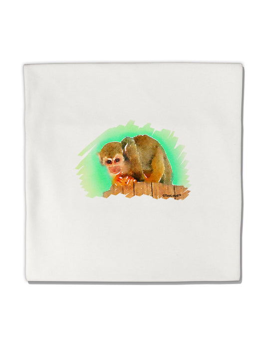 Squirrel Monkey Watercolor Micro Fleece 14&#x22;x14&#x22; Pillow Sham-Pillow Sham-TooLoud-White-Davson Sales