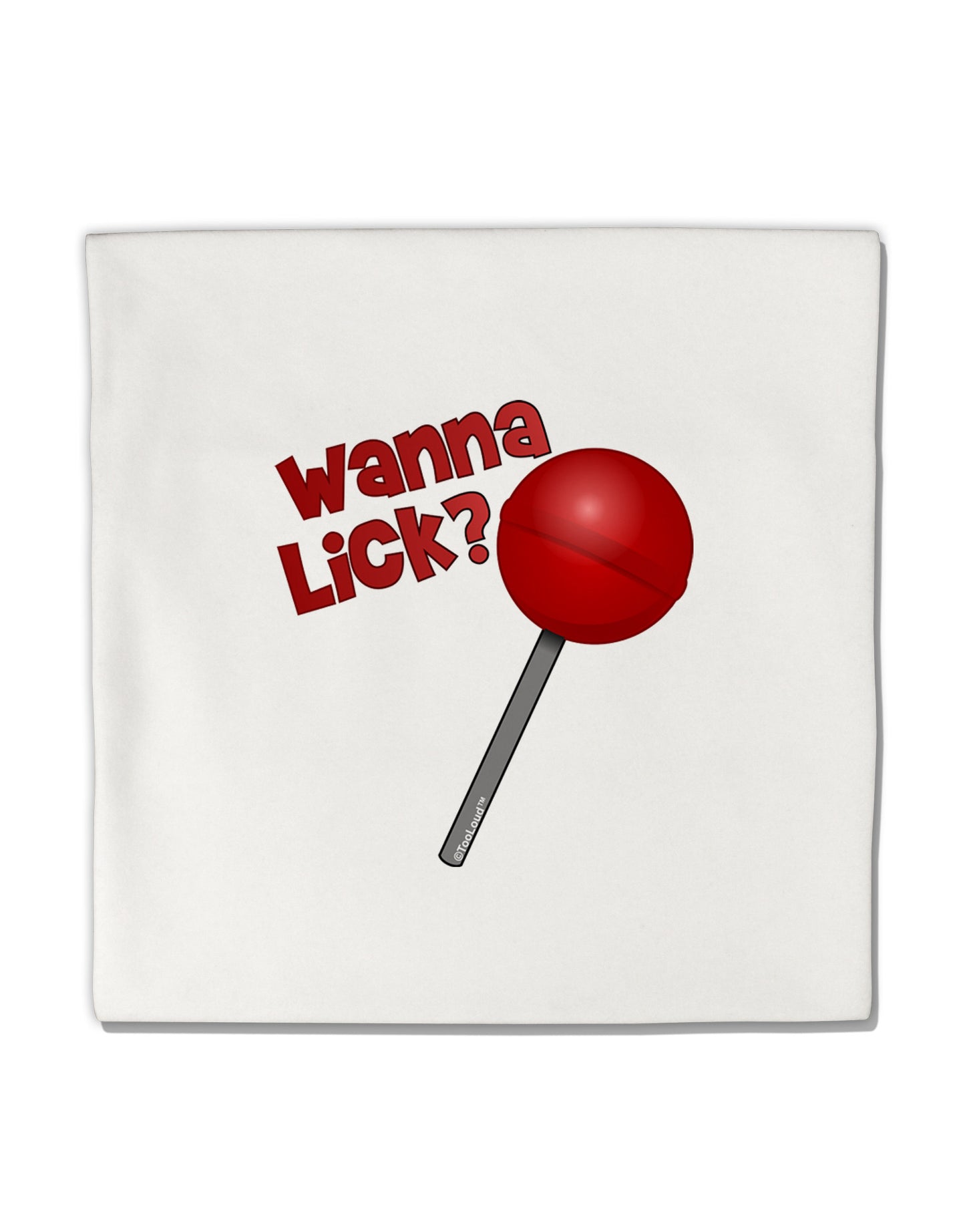 TooLoud Wanna Lick Lollipop Micro Fleece 14"x14" Pillow Sham-Pillow Sham-TooLoud-White-Davson Sales