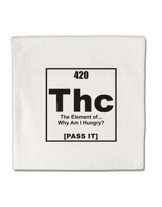 420 Element THC Funny Stoner Micro Fleece 14&#x22;x14&#x22; Pillow Sham by TooLoud-Pillow Sham-TooLoud-White-Davson Sales