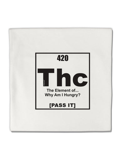 420 Element THC Funny Stoner Micro Fleece 14&#x22;x14&#x22; Pillow Sham by TooLoud-Pillow Sham-TooLoud-White-Davson Sales