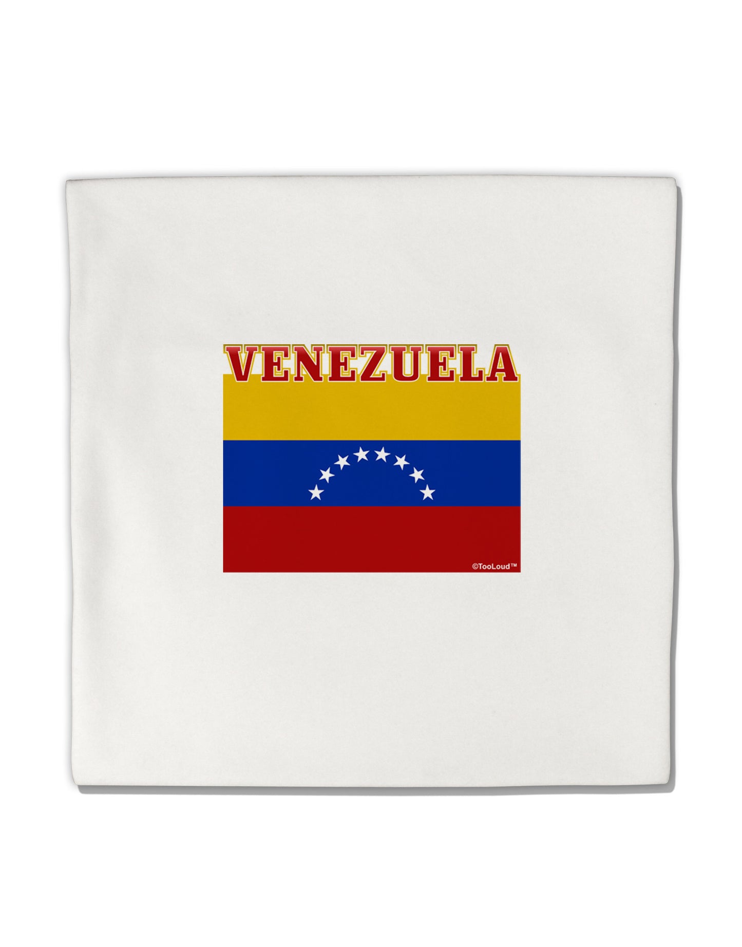 TooLoud Venezuela Flag Micro Fleece 14"x14" Pillow Sham-Pillow Sham-TooLoud-White-Davson Sales