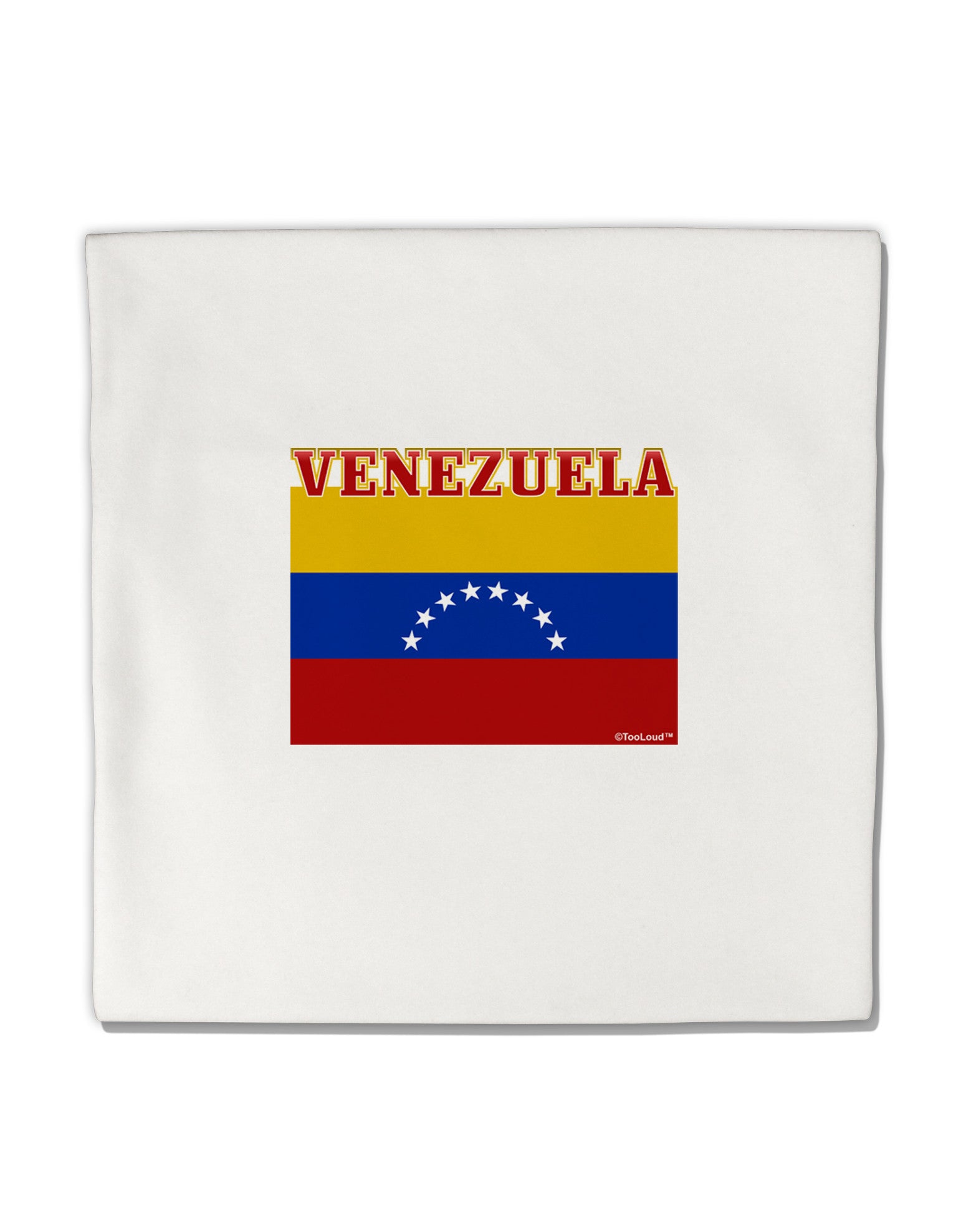 TooLoud Venezuela Flag Micro Fleece 14"x14" Pillow Sham-Pillow Sham-TooLoud-White-Davson Sales