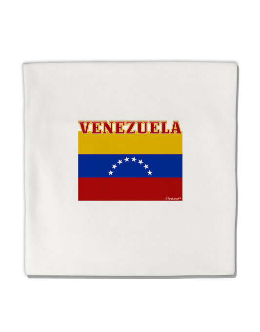 TooLoud Venezuela Flag Micro Fleece 14"x14" Pillow Sham-Pillow Sham-TooLoud-White-Davson Sales