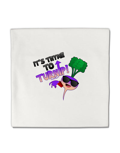 It's Thyme To Turnip Micro Fleece 14&#x22;x14&#x22; Pillow Sham-Pillow Sham-TooLoud-White-Davson Sales