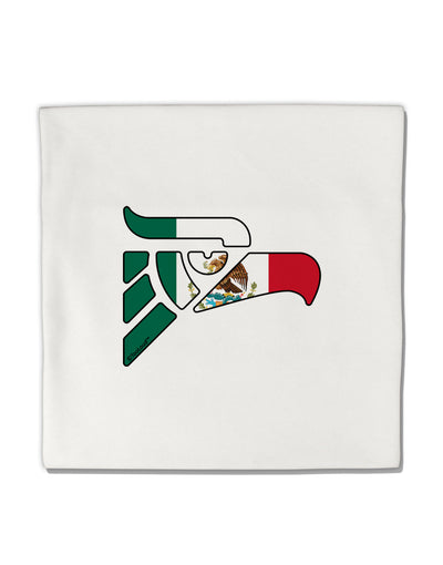Hecho en Mexico Eagle Symbol - Mexican Flag Micro Fleece 14&#x22;x14&#x22; Pillow Sham by TooLoud-Pillow Sham-TooLoud-White-Davson Sales