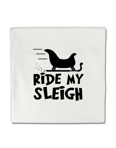 Ride My Sleigh BnW Micro Fleece 14&#x22;x14&#x22; Pillow Sham-Pillow Sham-TooLoud-White-Davson Sales