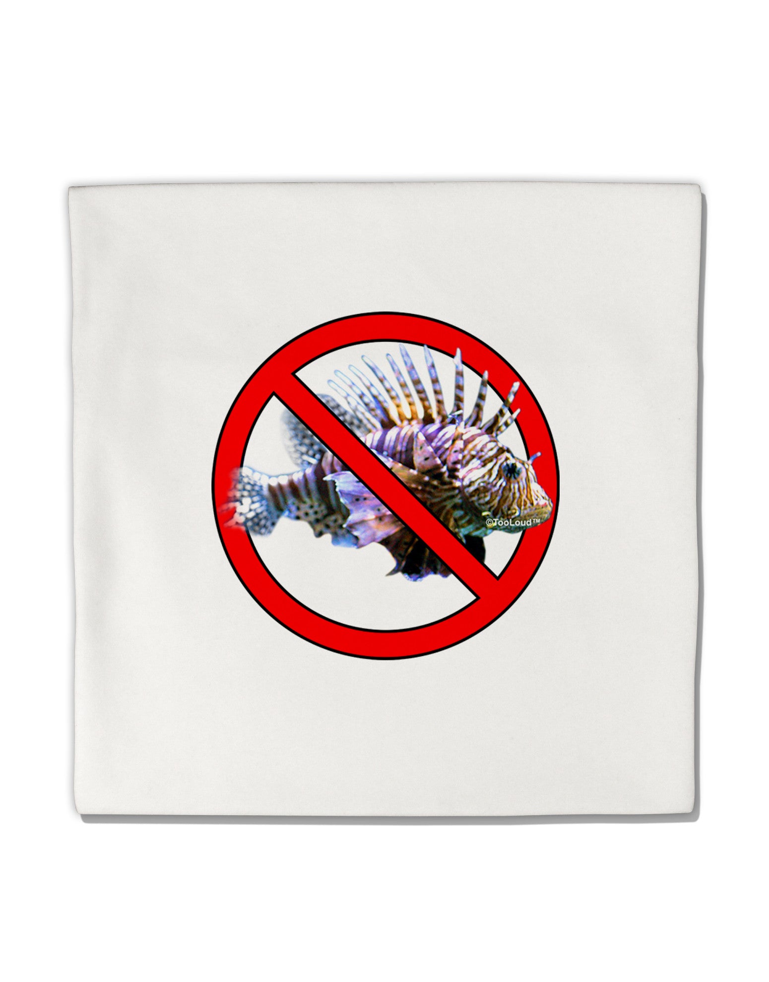 No Lionfish Micro Fleece 14"x14" Pillow Sham-Pillow Sham-TooLoud-White-Davson Sales