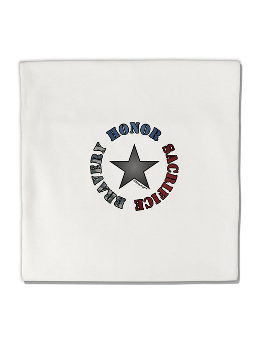 Honor Sacrifice Bravery Micro Fleece 14&#x22;x14&#x22; Pillow Sham by TooLoud-Pillow Sham-TooLoud-White-Davson Sales