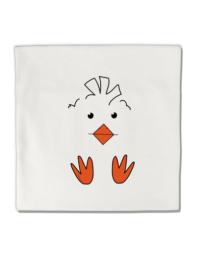 TooLoud Cute Easter Chick Face Micro Fleece 14 Inch x 14 Inch Pillow Sham-ThrowPillowCovers-TooLoud-Davson Sales