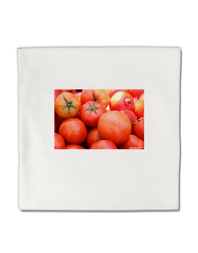 Buy Local Produce Tomatoes Micro Fleece 14&#x22;x14&#x22; Pillow Sham-Pillow Sham-TooLoud-White-Davson Sales