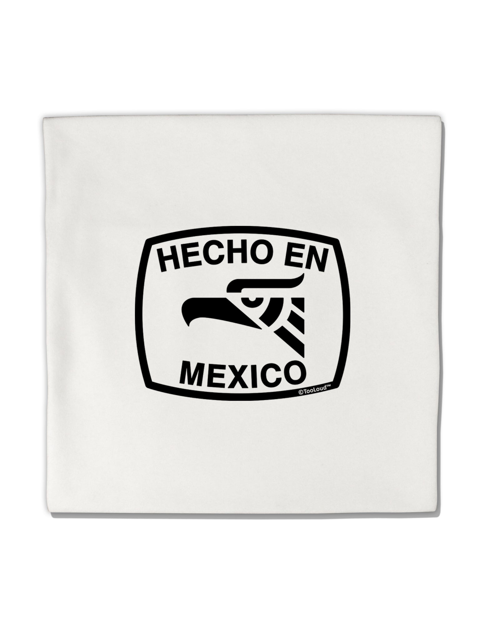 Hecho en Mexico Eagle Symbol with Text Micro Fleece 14&#x22;x14&#x22; Pillow Sham by TooLoud-Pillow Sham-TooLoud-White-Davson Sales