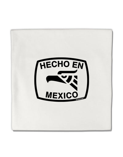 Hecho en Mexico Eagle Symbol with Text Micro Fleece 14&#x22;x14&#x22; Pillow Sham by TooLoud-Pillow Sham-TooLoud-White-Davson Sales