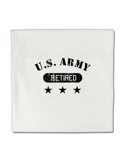 Retired Army Micro Fleece 14&#x22;x14&#x22; Pillow Sham by TooLoud-Pillow Sham-TooLoud-White-Davson Sales