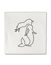 Mermaid Outline Micro Fleece 14&#x22;x14&#x22; Pillow Sham-Pillow Sham-TooLoud-White-Davson Sales