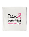 Personalized Team -Name- Breast Cancer Walk - Walking for a Cure Micro Fleece 14&#x22;x14&#x22; Pillow Sham-Pillow Sham-TooLoud-White-Davson Sales