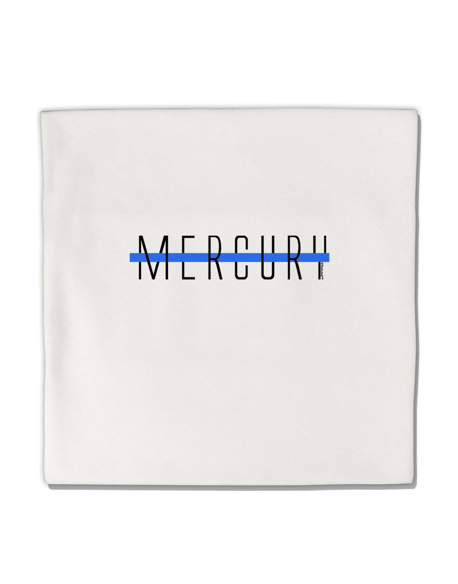 Planet Mercury Text Only Micro Fleece 14"x14" Pillow Sham by TooLoud-Pillow Sham-TooLoud-White-Davson Sales