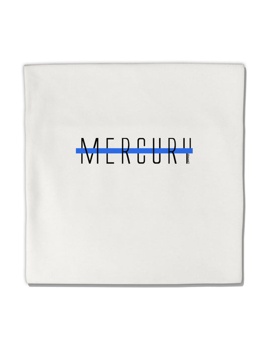 Planet Mercury Text Only Micro Fleece 14"x14" Pillow Sham by TooLoud-Pillow Sham-TooLoud-White-Davson Sales