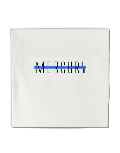 Planet Mercury Text Only Micro Fleece 14&#x22;x14&#x22; Pillow Sham by TooLoud-Pillow Sham-TooLoud-White-Davson Sales