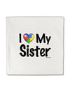 I Heart My Sister - Autism Awareness Micro Fleece 14&#x22;x14&#x22; Pillow Sham by TooLoud-Pillow Sham-TooLoud-White-Davson Sales