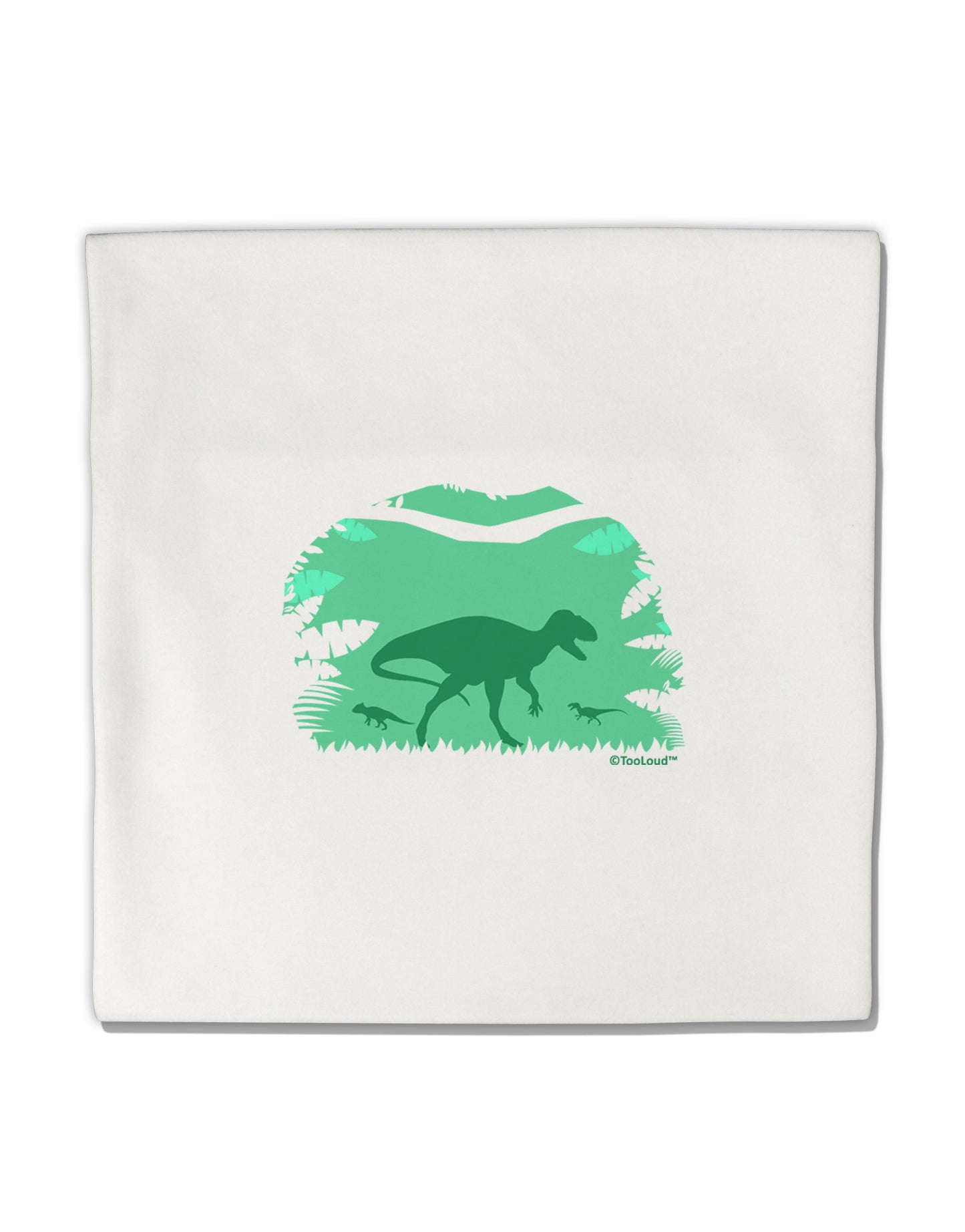 Dinosaur Silhouettes - Jungle Micro Fleece 14"x14" Pillow Sham by TooLoud-Pillow Sham-TooLoud-White-Davson Sales