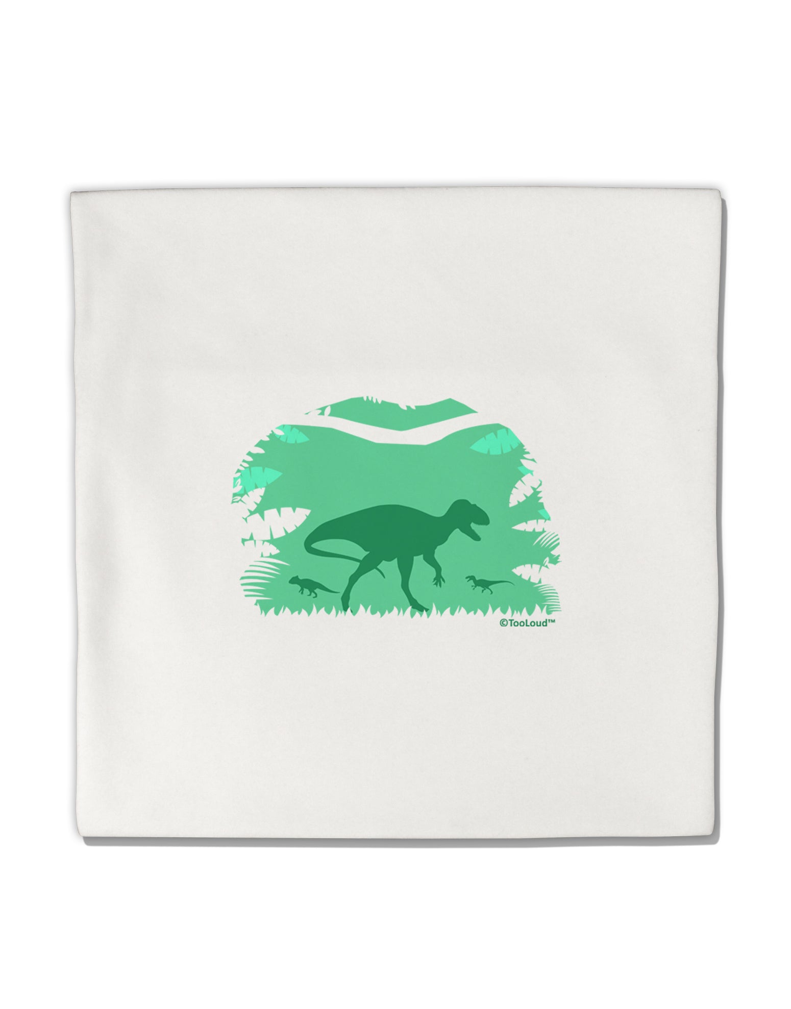 Dinosaur Silhouettes - Jungle Micro Fleece 14"x14" Pillow Sham by TooLoud-Pillow Sham-TooLoud-White-Davson Sales