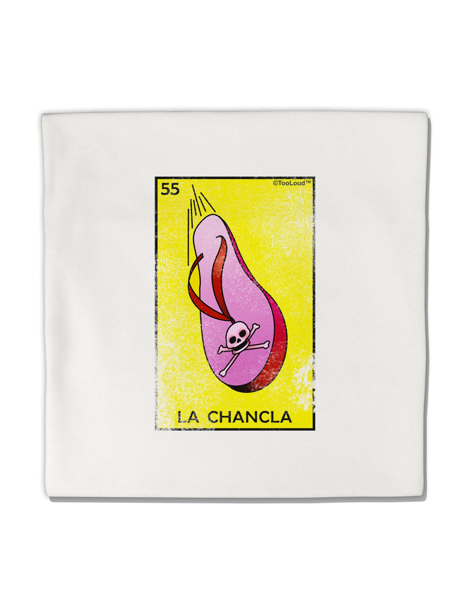 La Chancla Loteria Distressed Micro Fleece 14&#x22;x14&#x22; Pillow Sham by TooLoud-TooLoud-White-Davson Sales
