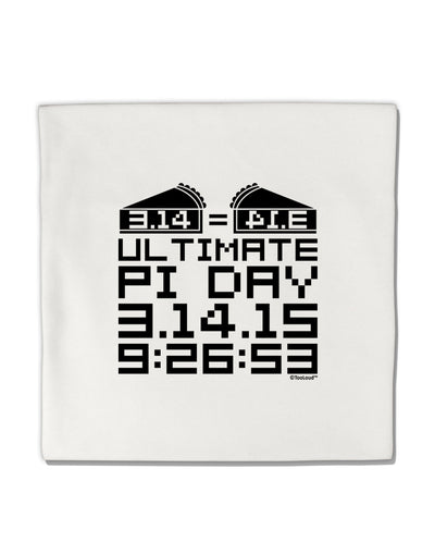 Ultimate Pi Day Design - Mirrored Pies Micro Fleece 14&#x22;x14&#x22; Pillow Sham by TooLoud-Pillow Sham-TooLoud-White-Davson Sales